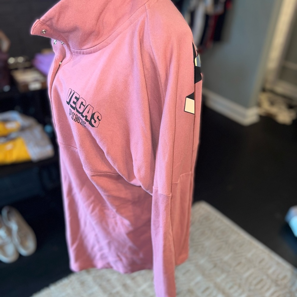 PINK Victoria's Secret Pink Las Vegas Quarter Button Up Sweatshirt - Picture 6 of 11